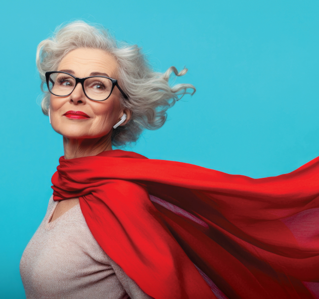 Person wearing superhero cape